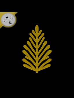 Simple Leaf Symbol - 2D Art 3d model