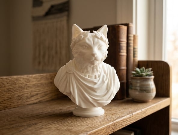 Caesar The Cat - Classical Animal Statue Home Decor 3d model