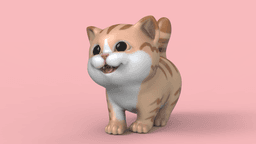 Cute Walking Kitten V3 3d model
