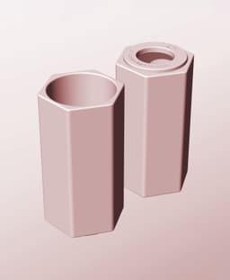 CH68-150-P Pierced container modular stackable module bin box 3d model