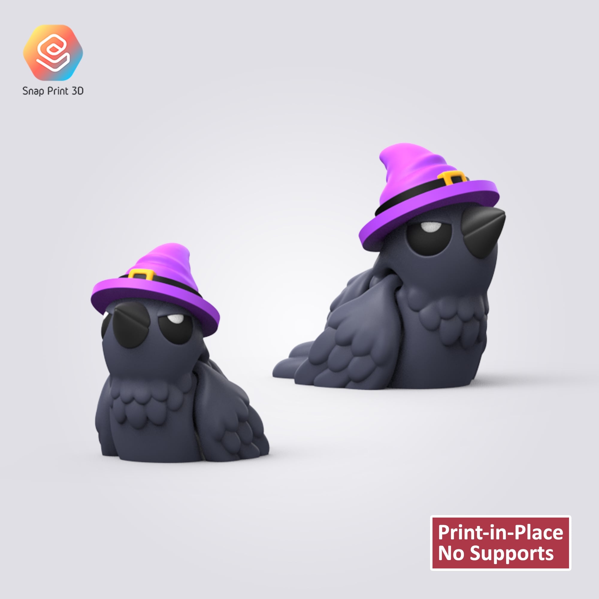 Halloween Hat Crow 3d model