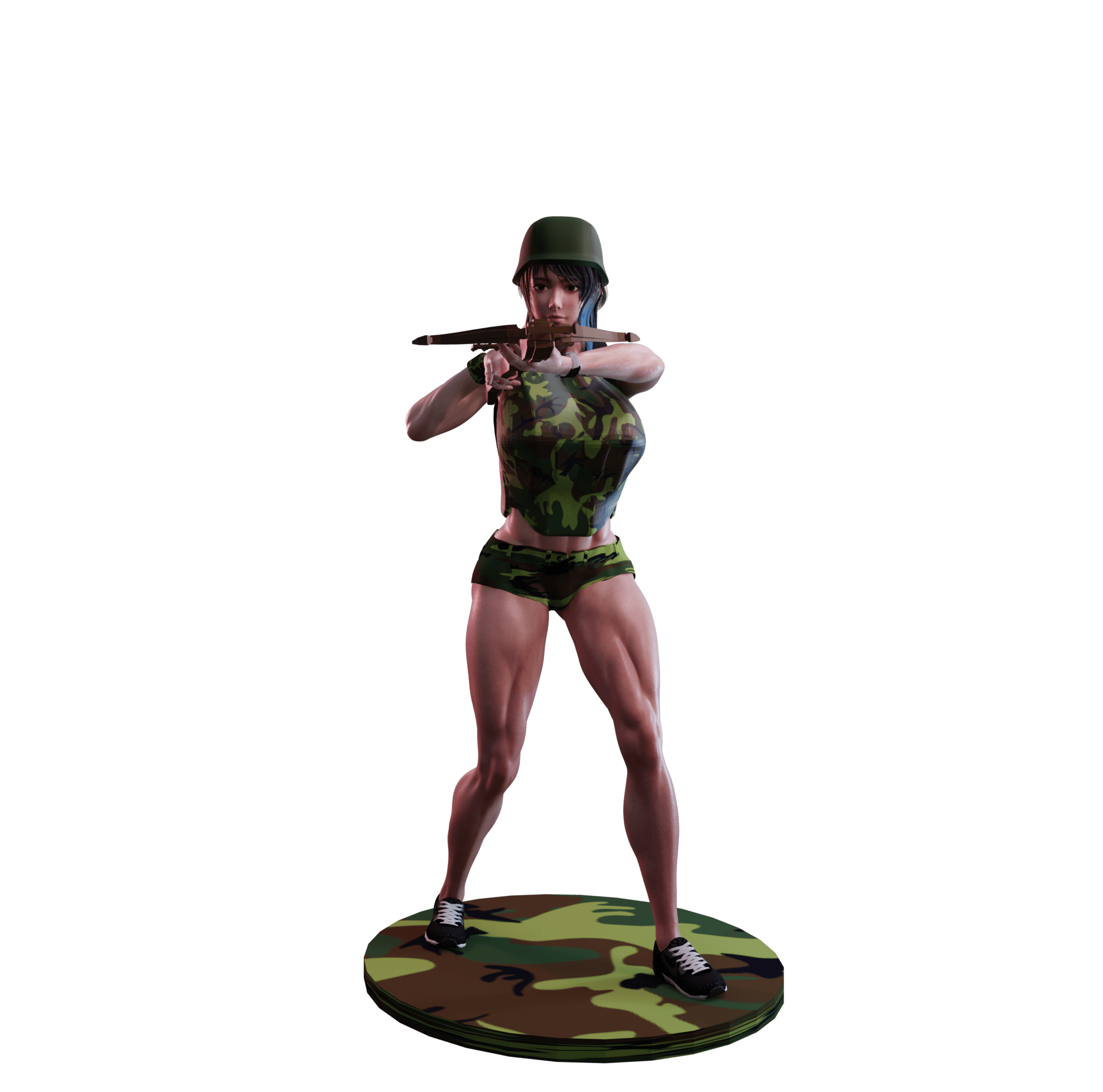 Post-Apocalyptic Crossbow Soldier v2 3d model