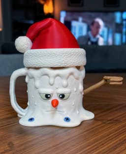 Melting Snowman Ice Cream Holder 3d model