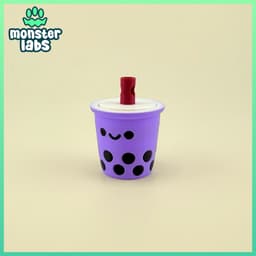 Bubble Tea Fidget Clicker Keychain Bundle 3d model