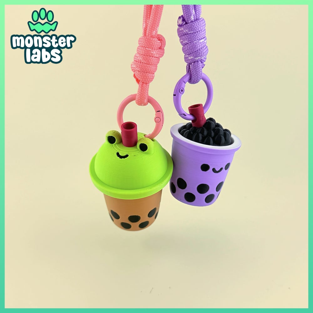 Bubble Tea Fidget Clicker Keychain Bundle 3d model