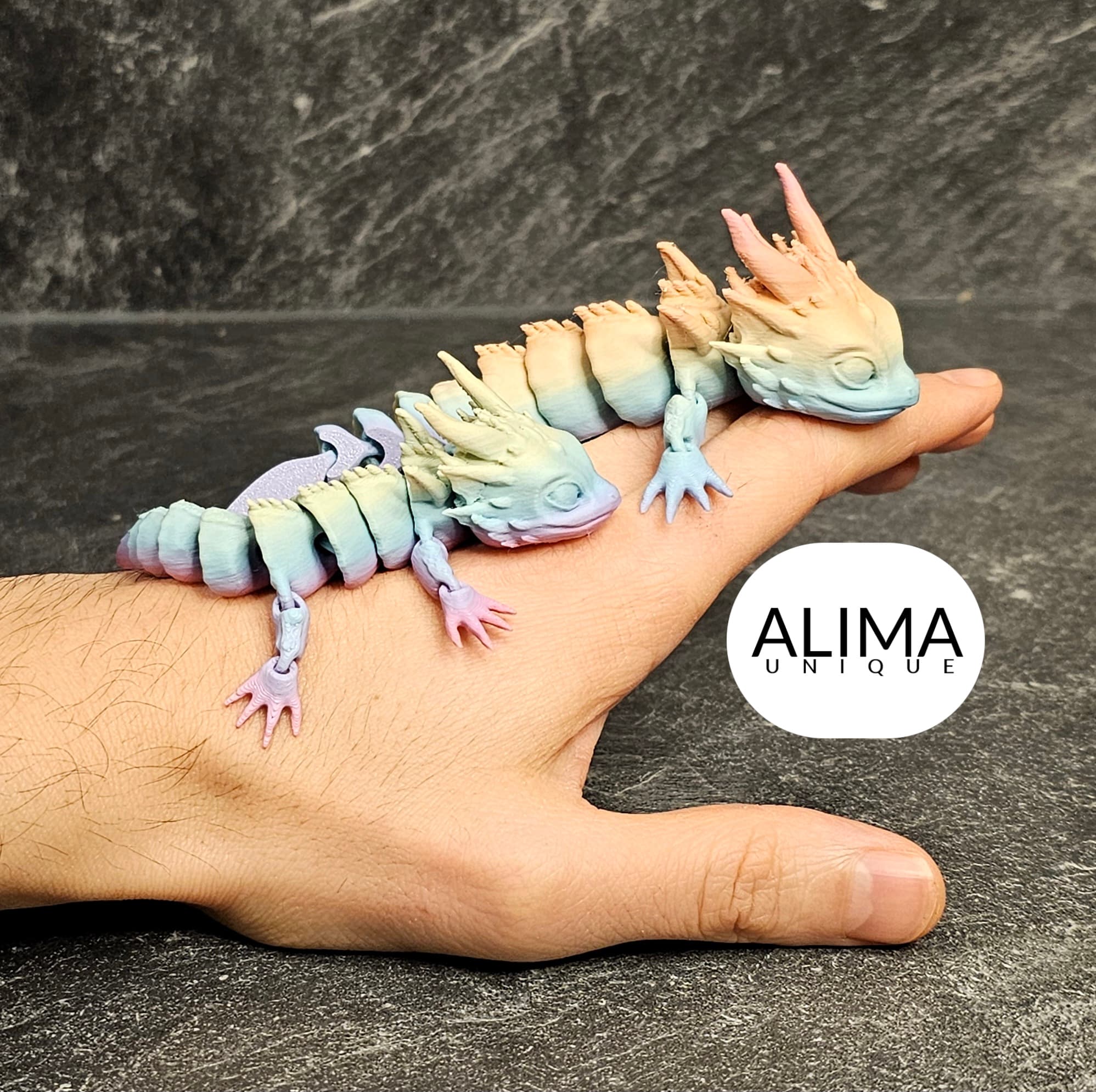 Cute little baby dragon - articulated 3d model