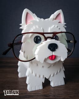 WEST HIGHLAND WHITE TERRIER GLASSES HOLDER 3d model