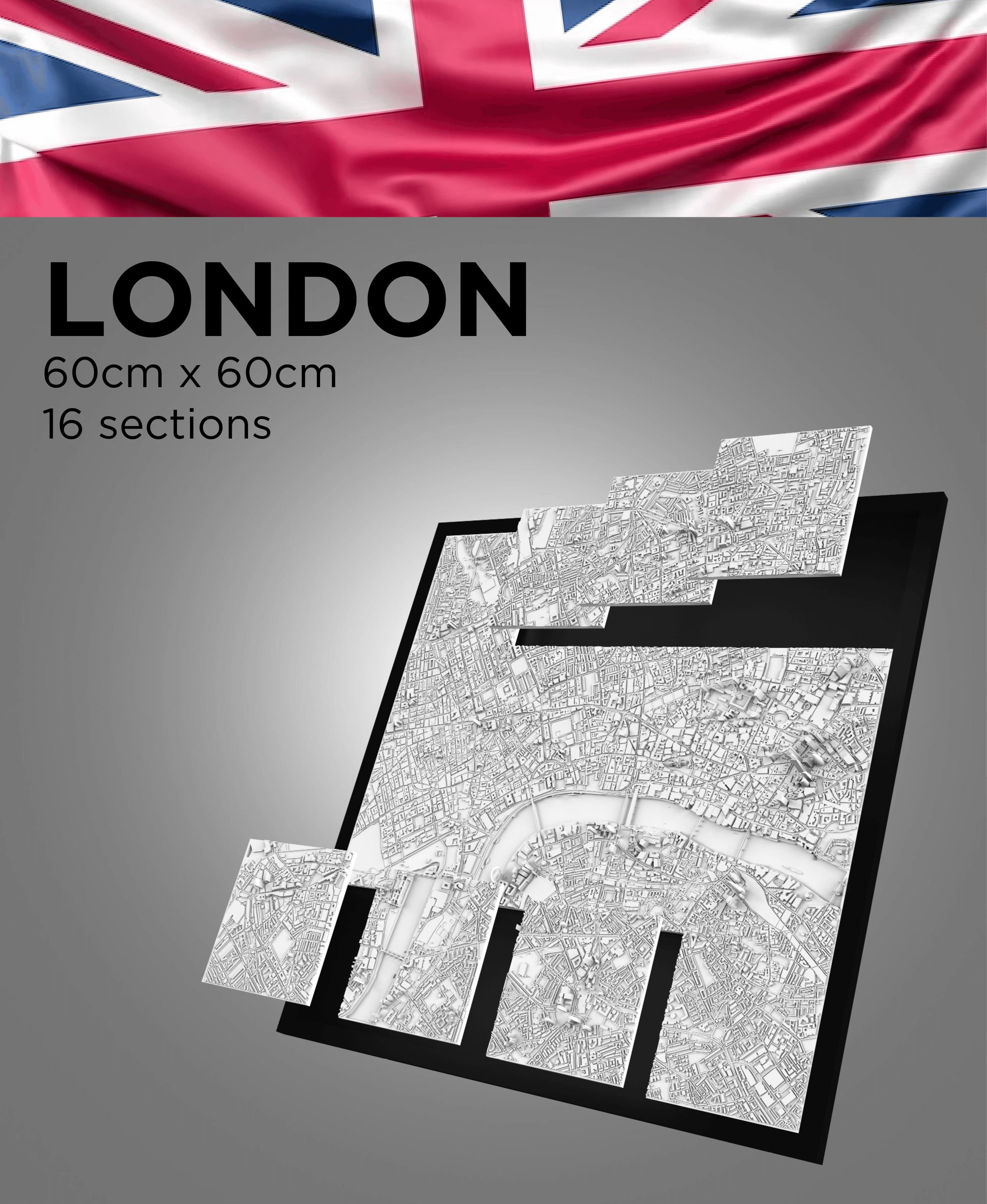 LONDON, Skyline 3d map 3d model