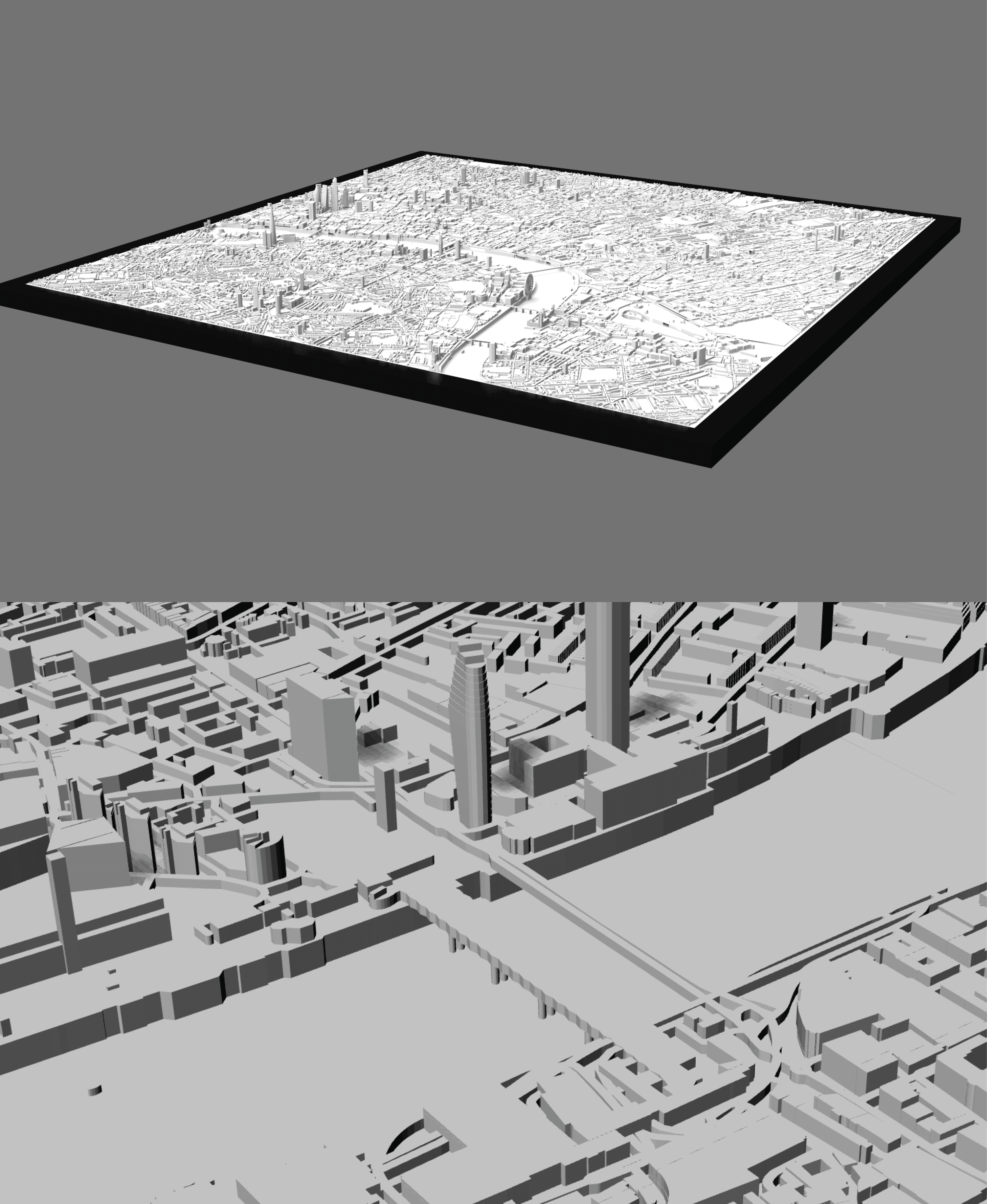 LONDON, Skyline 3d map 3d model