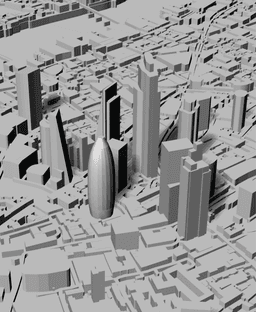 LONDON, Skyline 3d map 3d model