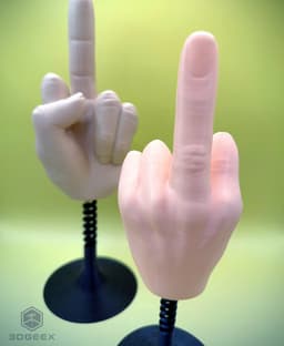 Springy Middle Finger Desk Decor 3d model