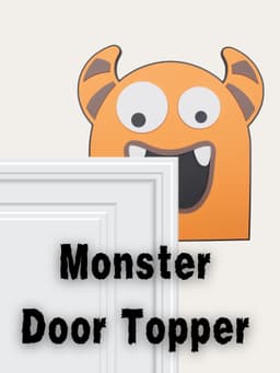 Monster Door Topper Decoration 3d model