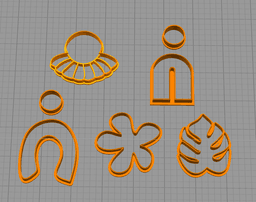 Clay Cutters Set of 5 3d model