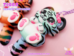 Scruffy Tiger | Flexi Keychain 3d model