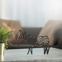 Animal Line Art, Modern, Minimalist 3d model