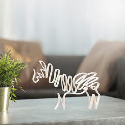 Animal Line Art, Modern, Minimalist 3d model