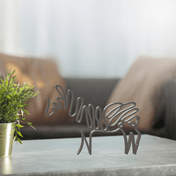 Animal Line Art, Modern, Minimalist 3d model