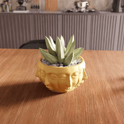 Surrealist Multi Face Overlapping Planter 3d model