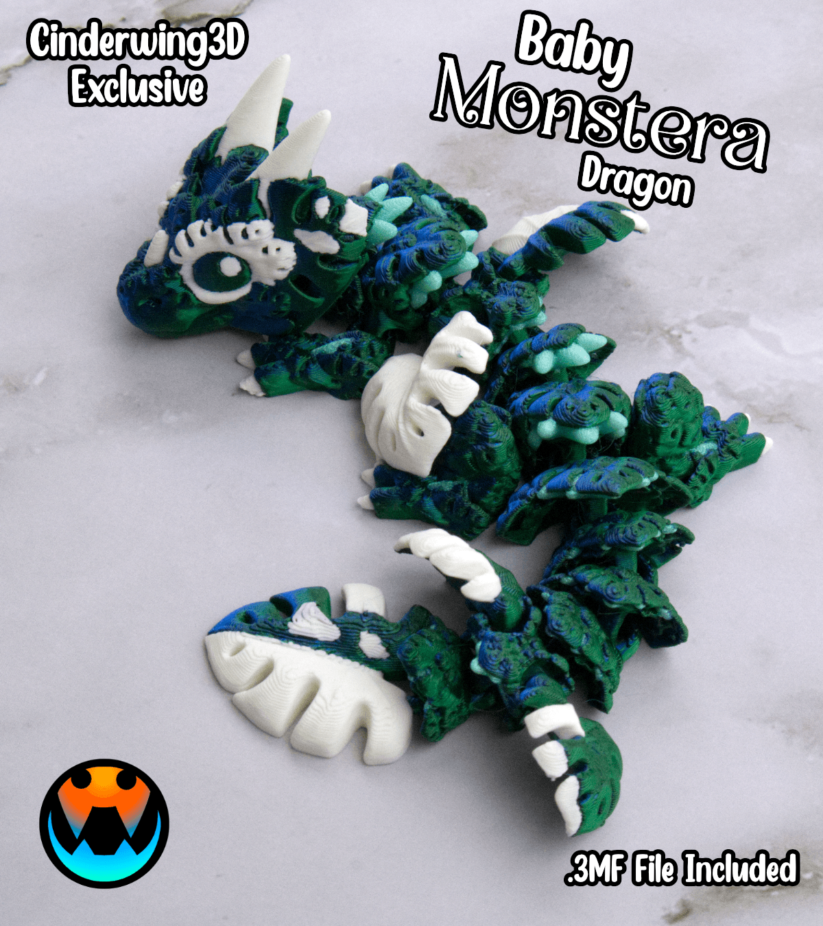 Baby Monstera Leaf Dragon 3d model