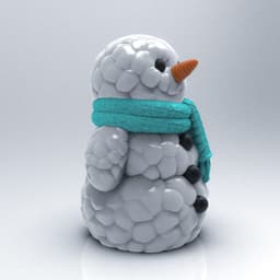 Cloud Snowman _ Winter Decor 3d model