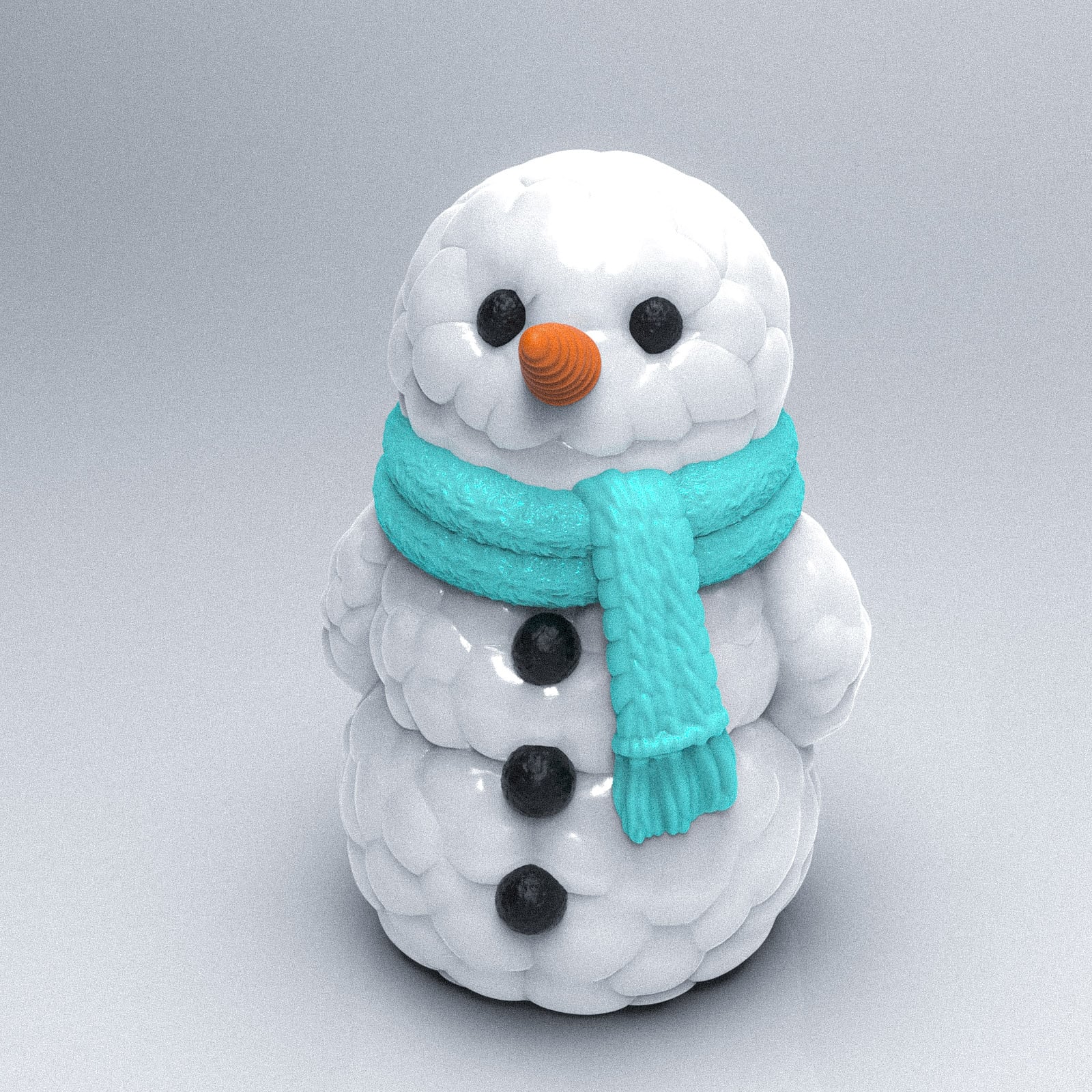 Cloud Snowman _ Winter Decor 3d model