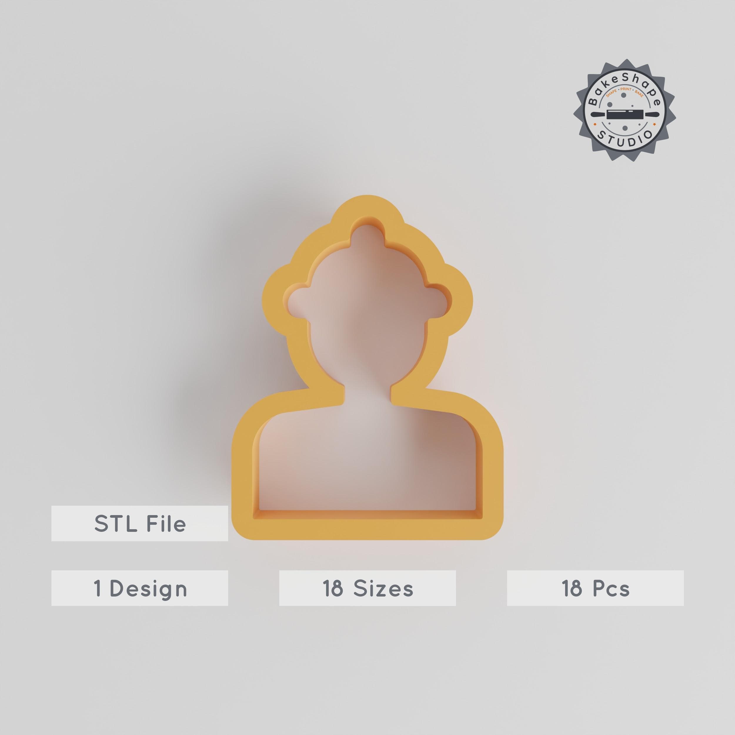 Qu Yuan Shape Cutter Set, 18 Pieces, 0.75" - 5.00" Sizes, Perfect for Cookies, Fondant & Clay, Cultural Legend Design PRODUCT_4524 3d model