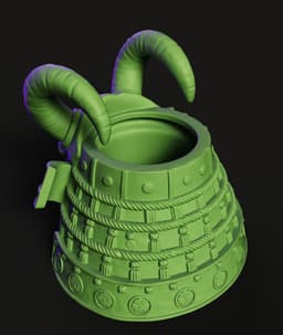 Oni Samurai Mask STL | Japanese 3D Print | Desk Bust 3d model