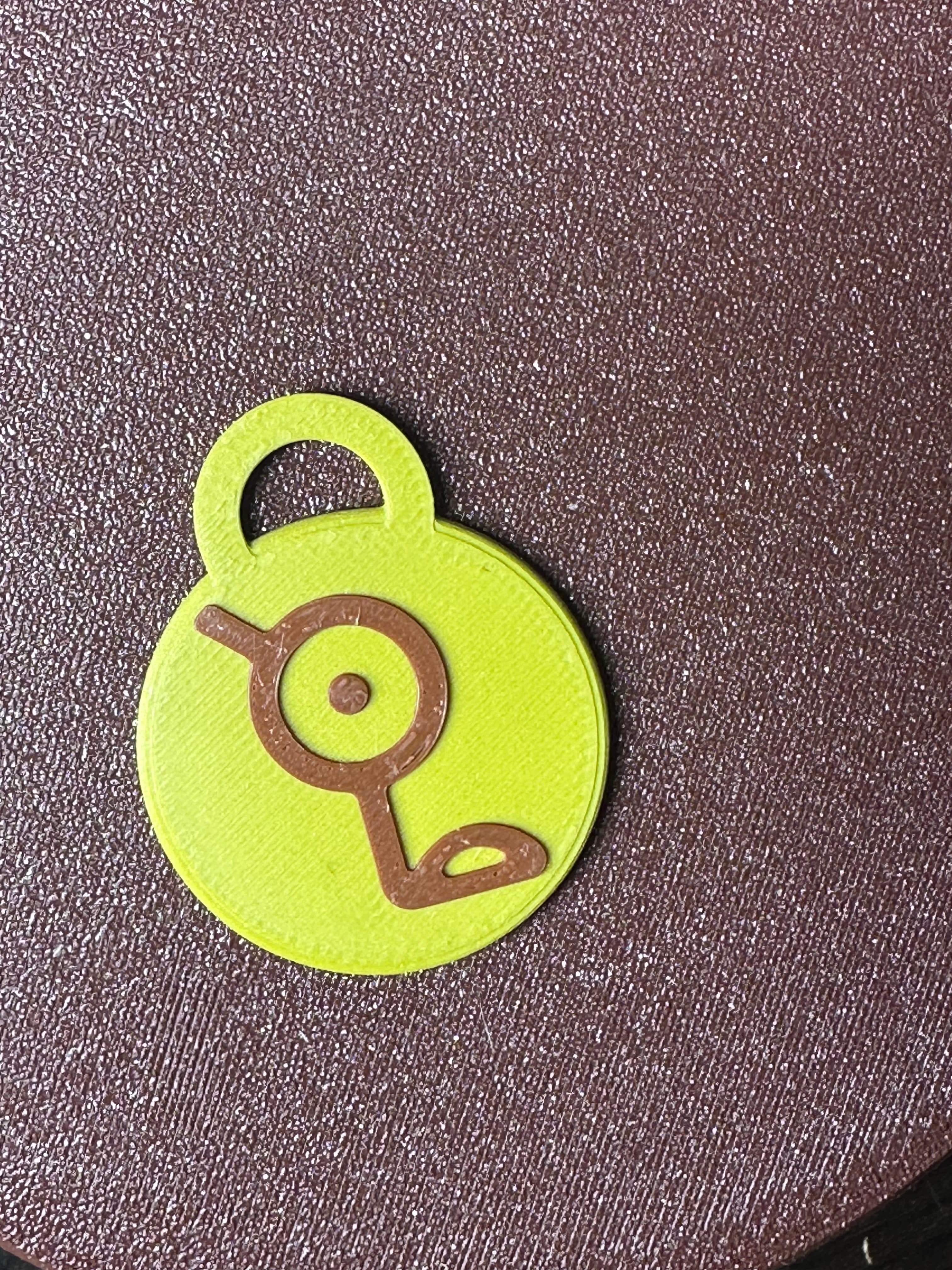 POKEMON UNOWN MMU KEYCHAIN OR BAG PULL “L” 3d model