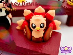 Turkey Dinner Flexi Set 3d model