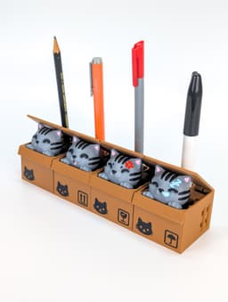 Box Cats: Modular Desk Organizer 3d model