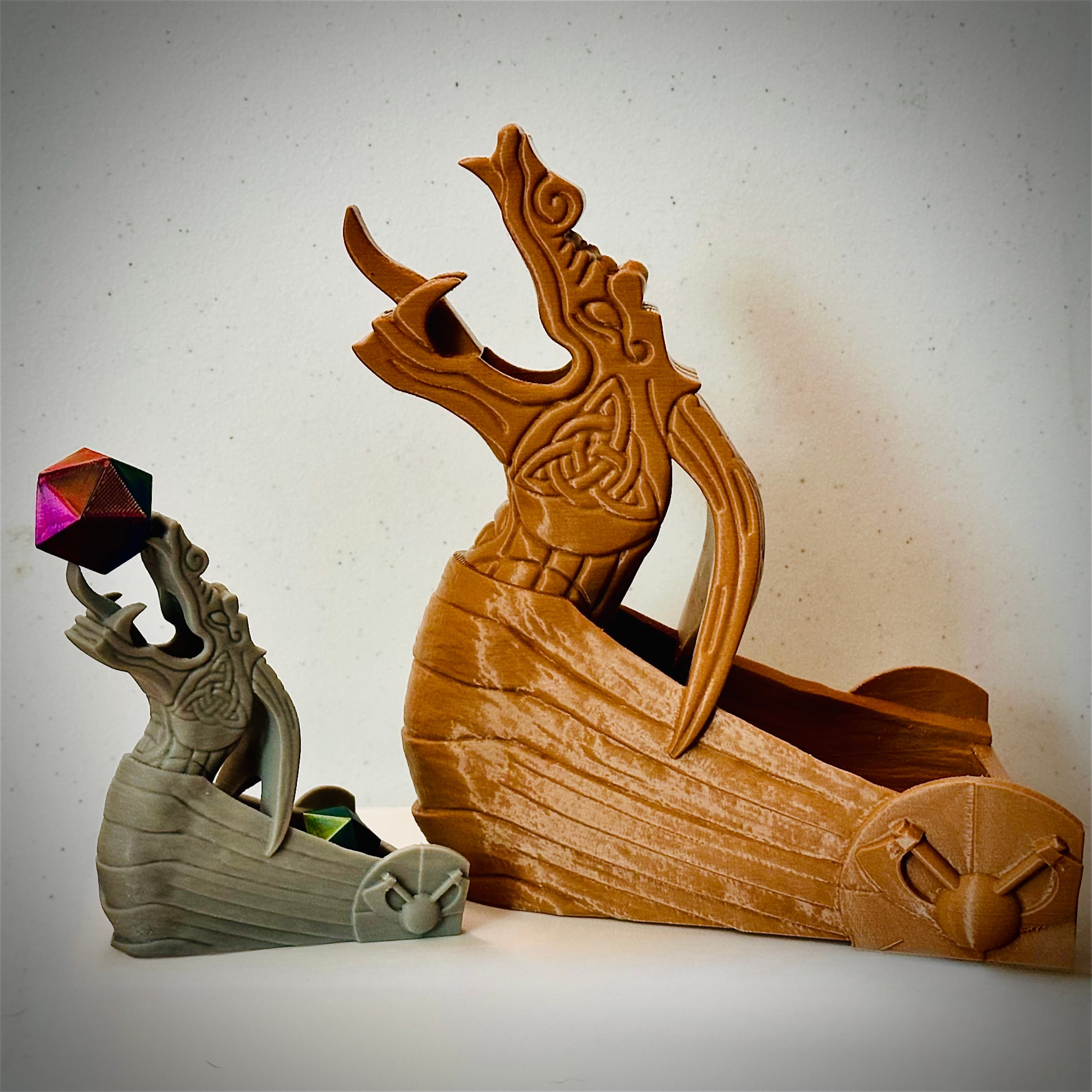 Viking Longship Dice Tower 3d model