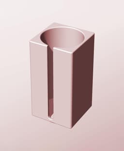 CS68-140-S Stackable slotted bin box module for creative decor 3d model