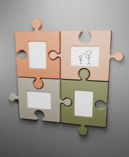 Puzzle Wall Picture Frames 3d model