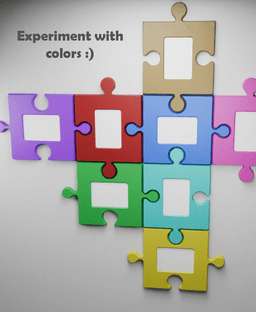 Puzzle Wall Picture Frames 3d model
