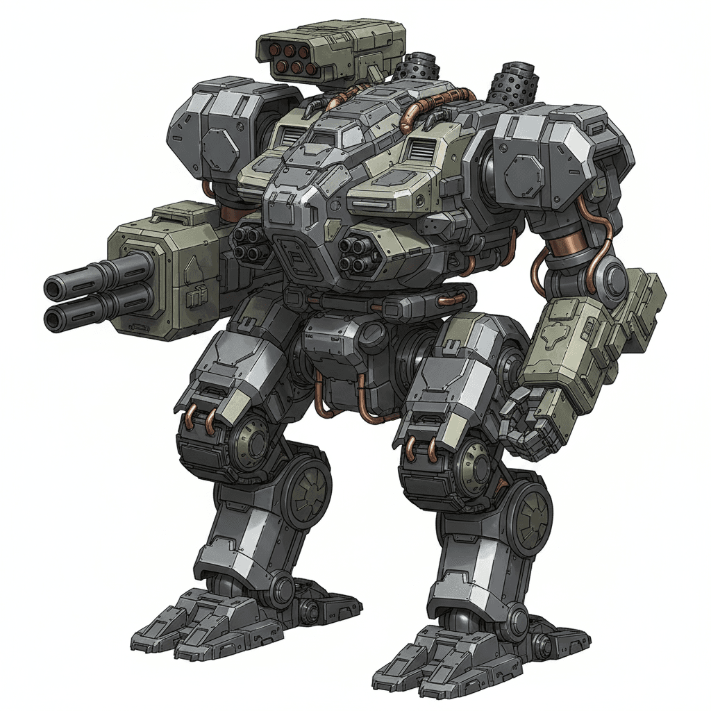 Military Mechs : Heavy Urban Tank Mech 3d model