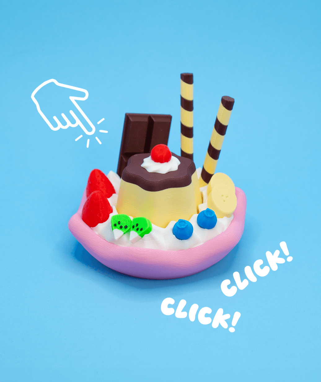 Flan Parfait Fidget Clicker 3d model