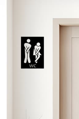 WC, Toilet Sign, Restroom 3d model