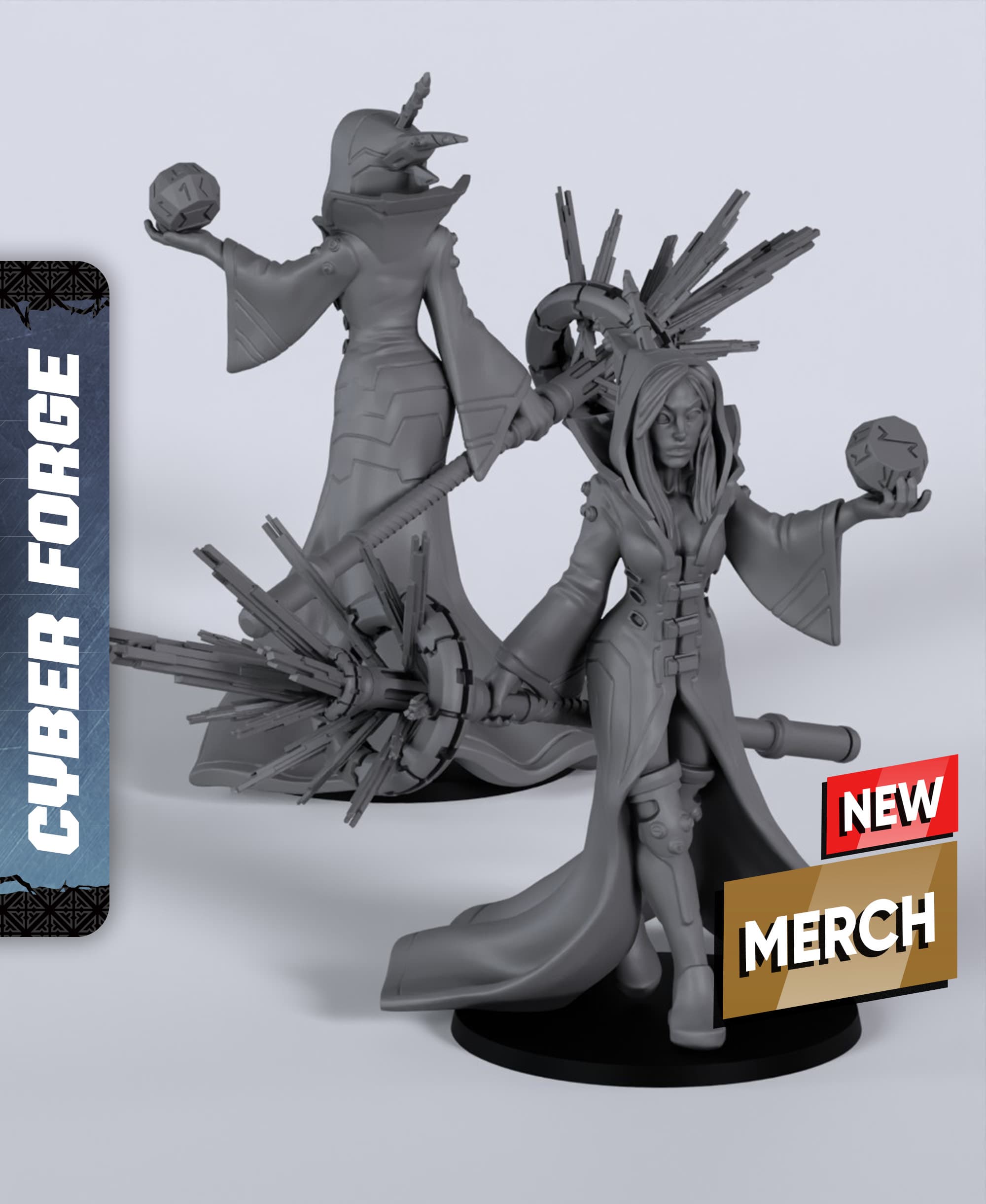 Jaina Nanowizard - With Free Cyberpunk Warhammer - 40k Sci-Fi Gift Ideas for RPG and Wargamers 3d model