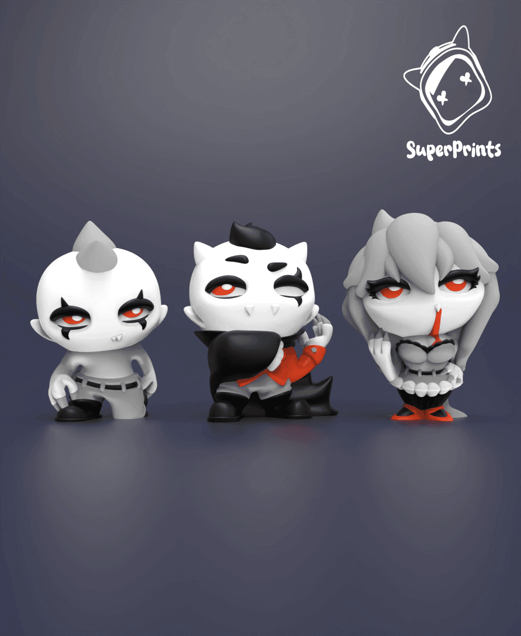 Vampires - Easy Multicolor FDM RPG Minis (No supports) 3d model