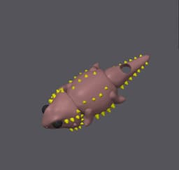KeychainMinimonster5BeardedDragon_PrintStart3D.stl 3d model