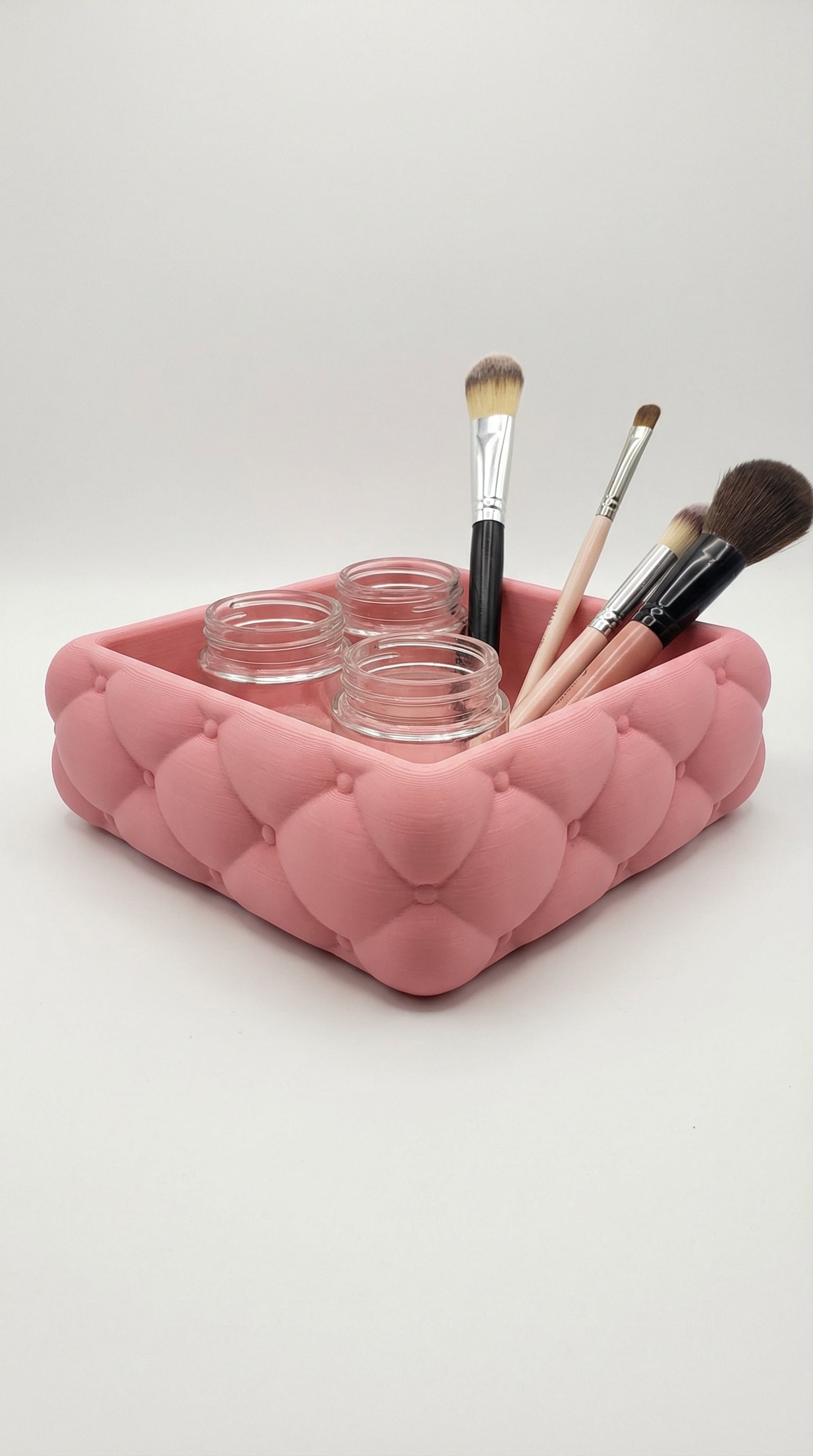 Quilted Organizer | Tufted Vanity Tray & Aesthetic Desk Storage 3d model