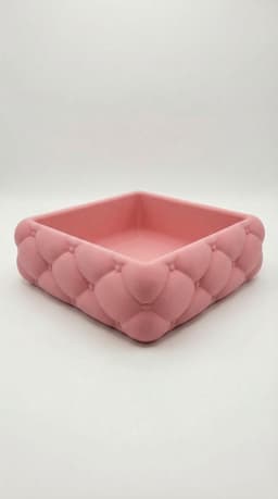 Quilted Organizer | Tufted Vanity Tray & Aesthetic Desk Storage 3d model