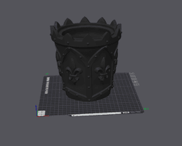 Fleur-De-Lis Fortress planter 3d model