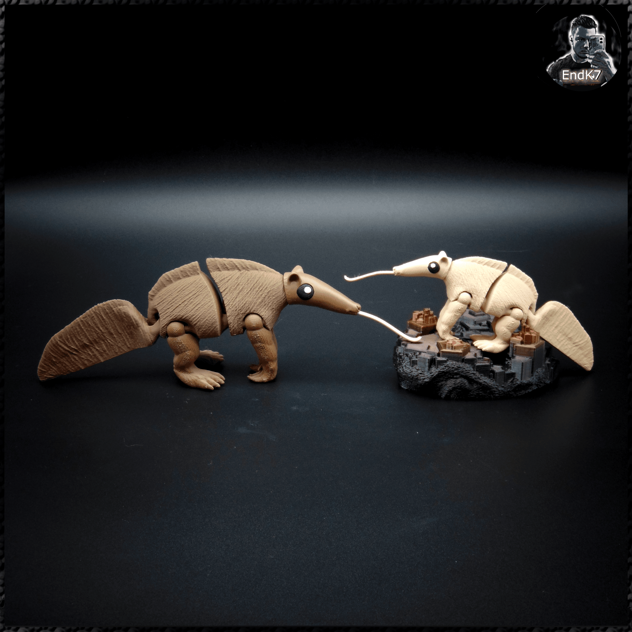 Adorable Anteater - articulated fidget toy 3d model