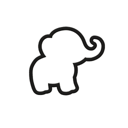 Cute Elephant Cookie Cutter STL File - 4 inches 3d model