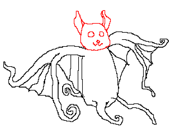 Octobat - The original concept art. (I'm bad at drawing) - 3d model