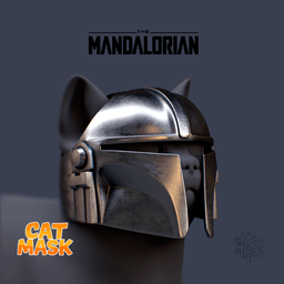 Mandalorian Cat Helmet 3d model