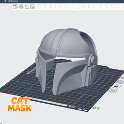 Mandalorian Cat Helmet 3d model