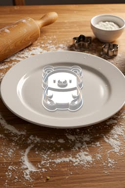 Cute Bear Cookie Cutter, Biscuit Cutter 3d model