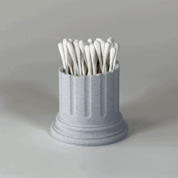 Q-Tip Holder Greek Column Cotton Swab Storage 3d model